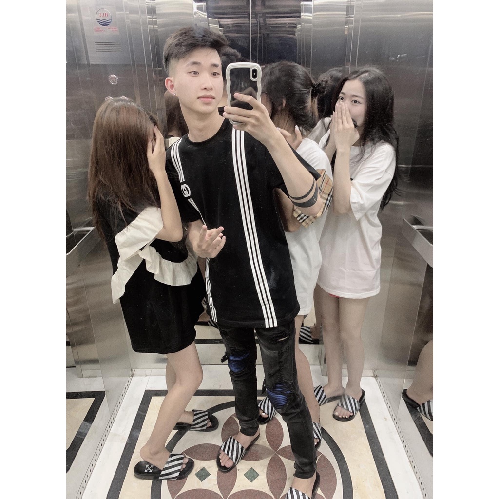 🔥HÀNG Quảng Châu🔥Dép HƯỞNG ĐÁ ,dép quai ngang off white nam nữ màu đen siêu đẹp