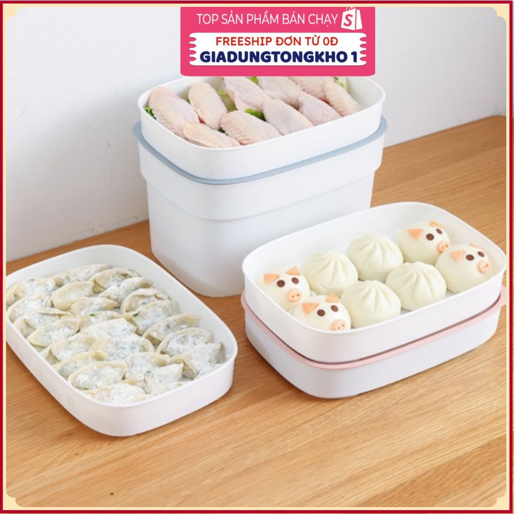 Hộp đựng thực phẩm trữ đông đồ ăn có nắp kínGIADUNGTONGKHO1Hộp đựng thức ăn trong tủ lạnh kháng khuẩn an toàn sức khỏe