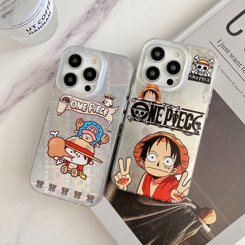Ốp Điện Thoại Silicone Mềm Chống Sốc In Hoạt Hình One Piece Cho iPhone 11Promax 12Promax 13Promax 14Promax 14Plus
