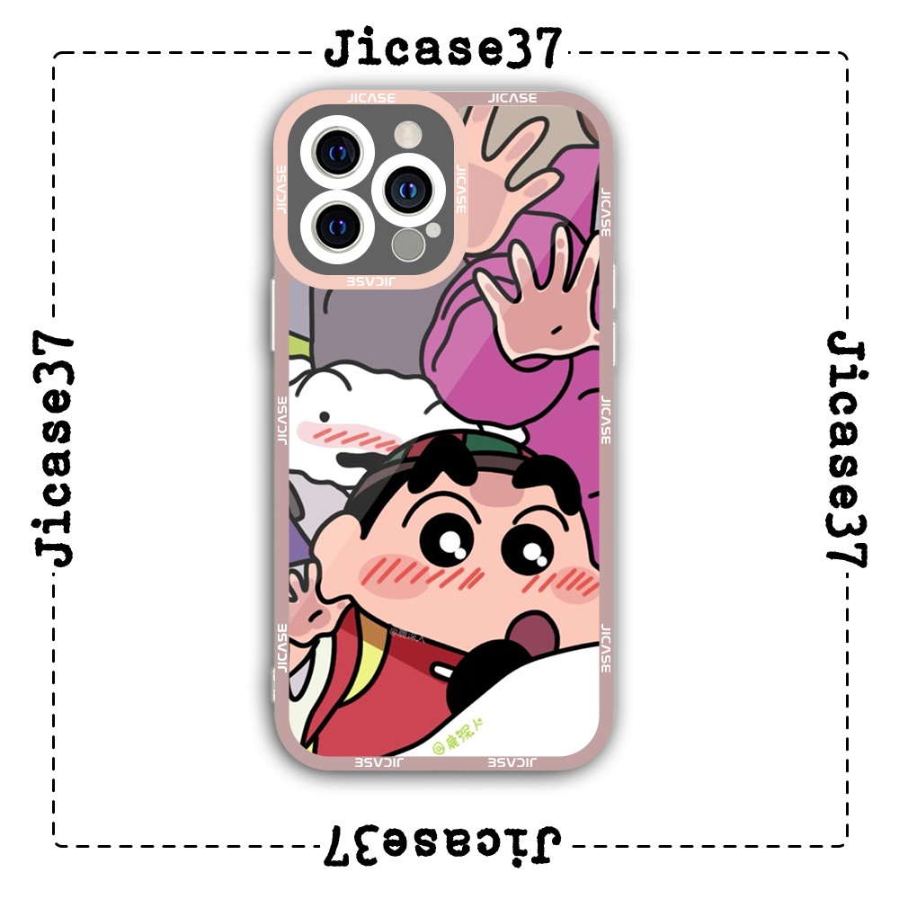 Ốp lưng iphone cạnh vuông Jicase shin ngộ nghĩnh 6plus/6s/6splus/7/7plus/8/8plus/x/xs/11/12/pro/max/plus/promax