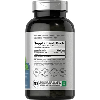 Horbaach NAC N-Acetyl-Cysteine 1200mg - Viên uống giải độc gan, chống oxy hóa và tăng cường miễn dịch 250 viên