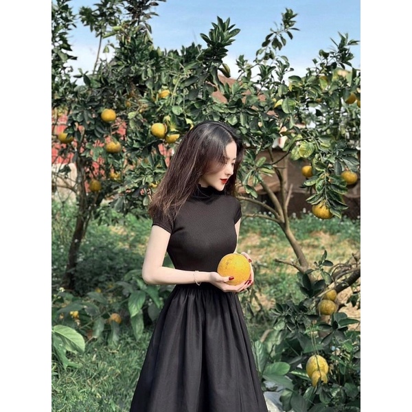 Váy Maxi Thun Tăm Ulzzang, Đầm Nữ Dáng Dài Tiểu Thư Có Túi Hông | BigBuy360 - bigbuy360.vn