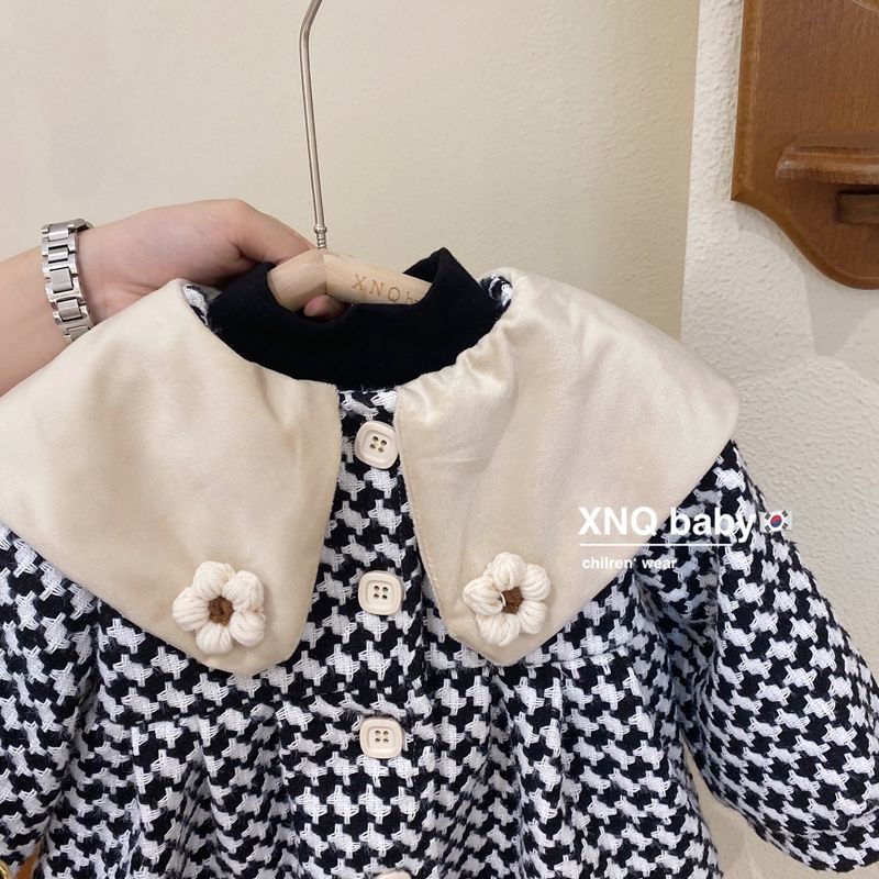 Áo Khoác Len Dày Mẫu Mới 2022 Qianniao Thời Trang Thu Đông Cho Bé Gái