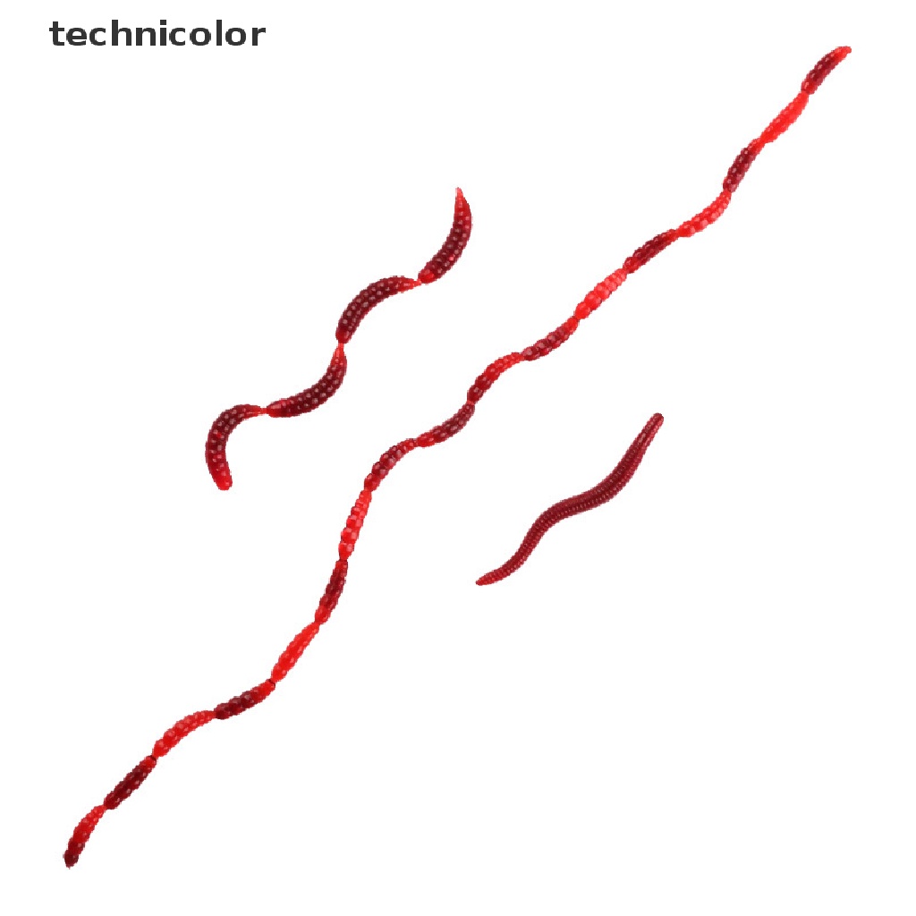 100 Mồi Giun Đất Nhân Tạo Bằng Silicon Mềm Câu Cá Hiệu Quả