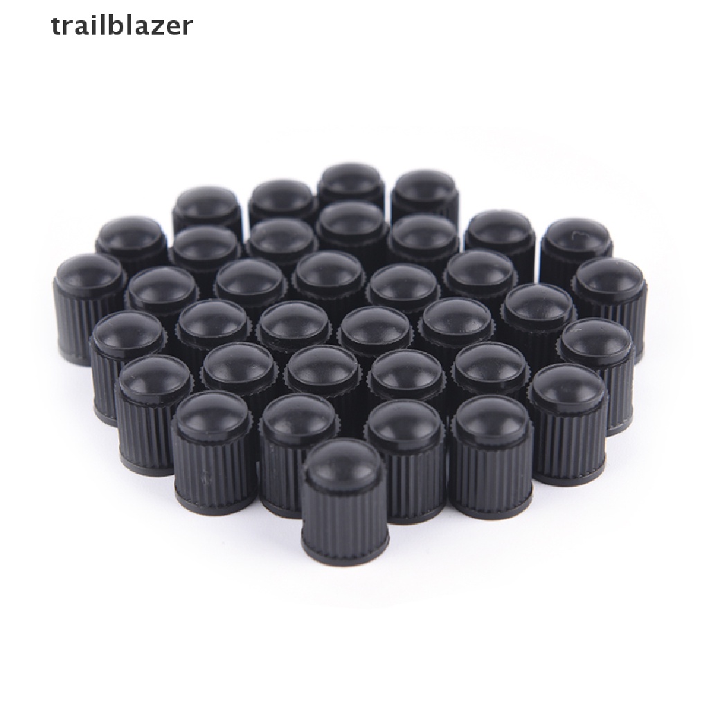 Set 100 Nắp Van Bánh Xe Đạp / Xe Hơi Bằng Nhựa Màu Đen