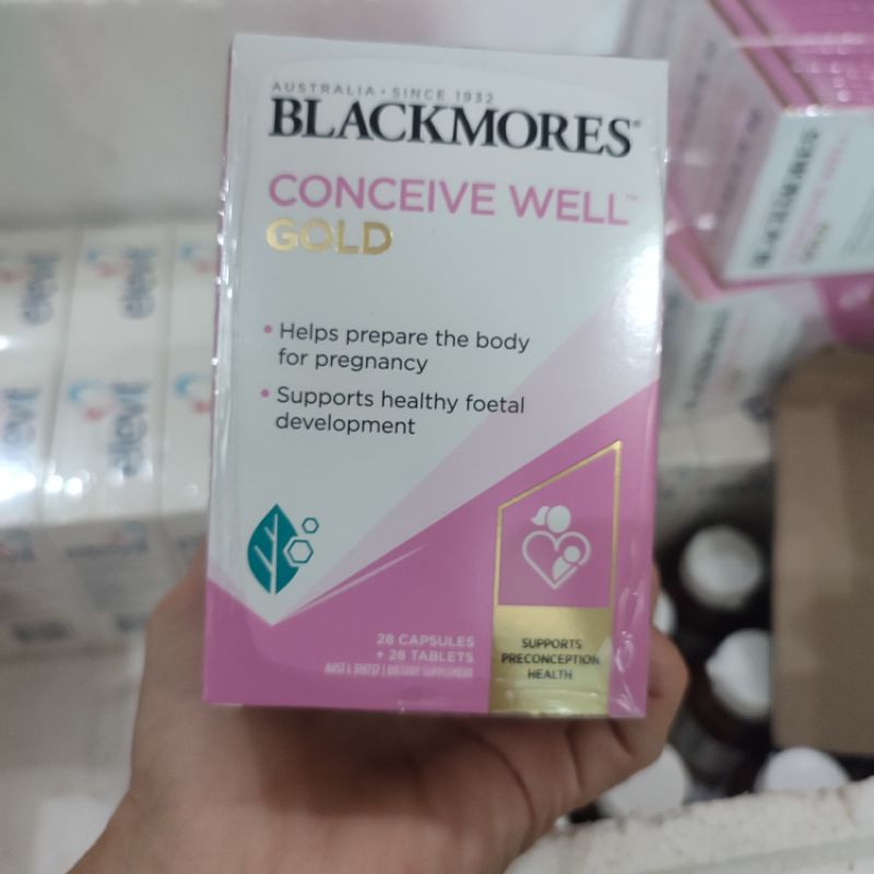Date 7/ 2025-Viên bổ trứng tăng khả năng thụ thai Blackmores Conceive Well Gold Úc