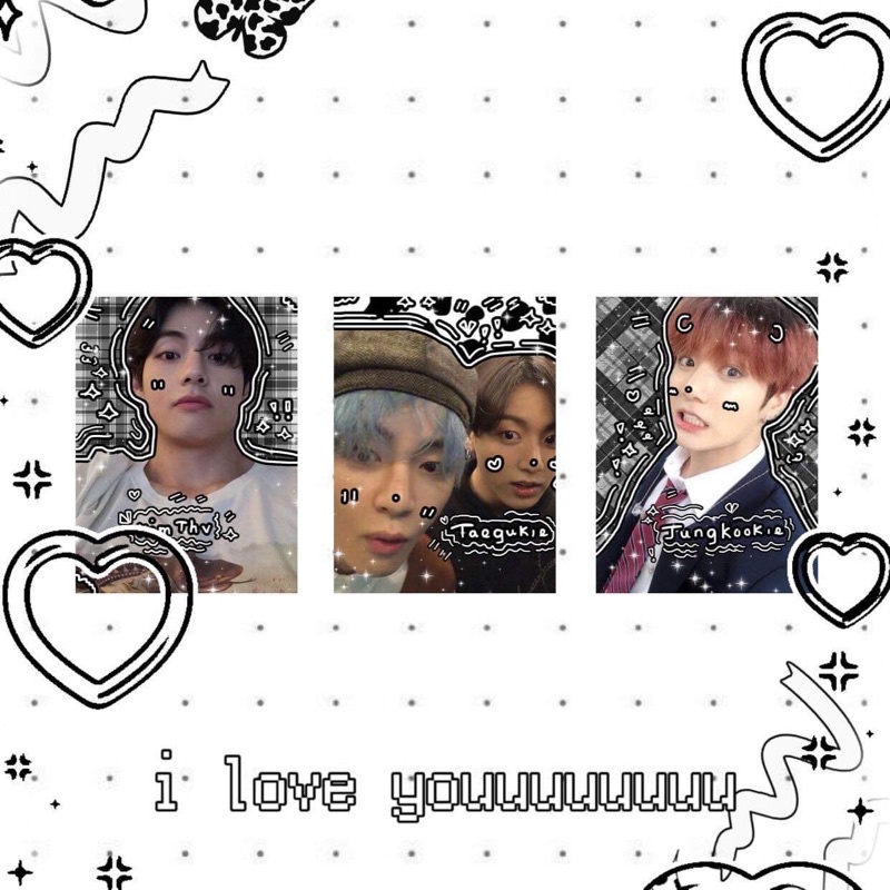 Sticker niêm phong TaeKook style Hàn