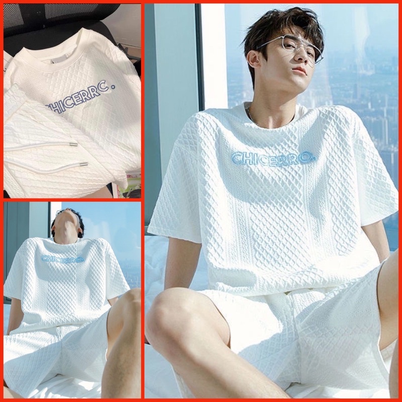 🌸 set bộ áo phông tay lỡ kèm quần đùi form rộng phong cách hàn quốc Ulzzang🌸