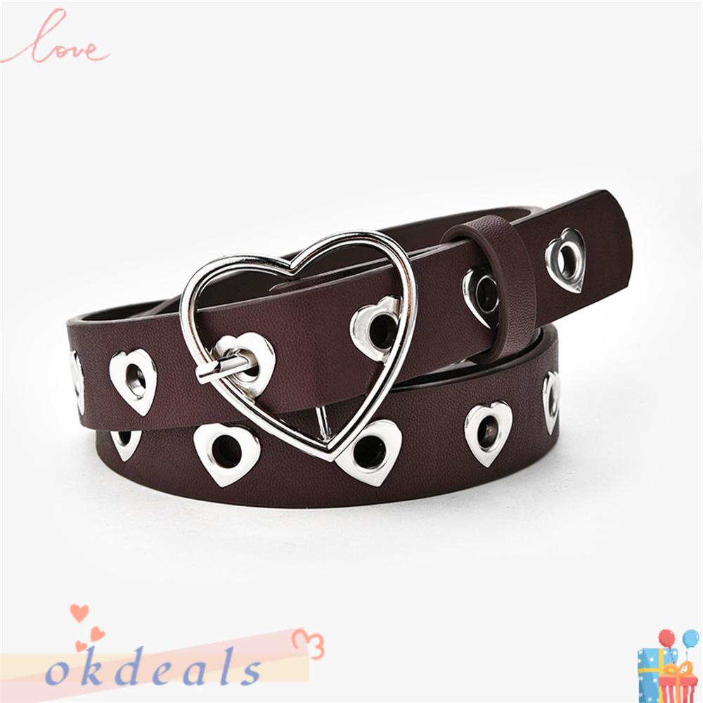 Thắt Lưng Khóa Kim Loại Hình Trái Tim Thời Trang Cho Nữ