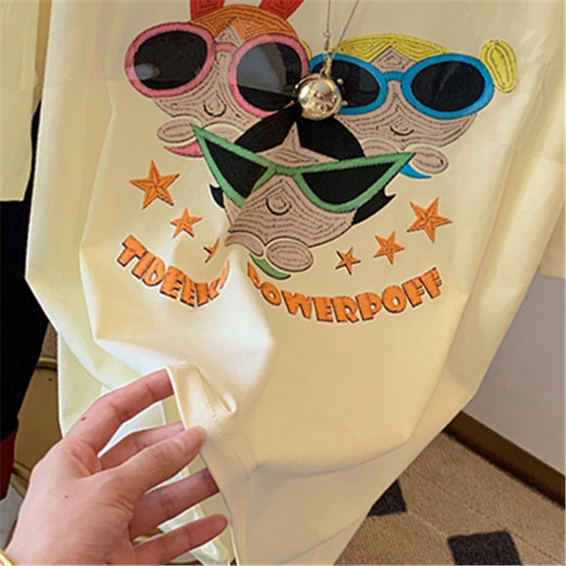 NRVP Áo Thun 100% Cotton Tay Ngắn Dáng Suông In Họa Tiết Hoạt Hình Phong Cách Hàn Quốc Thời Trang Unisex Size 5XL