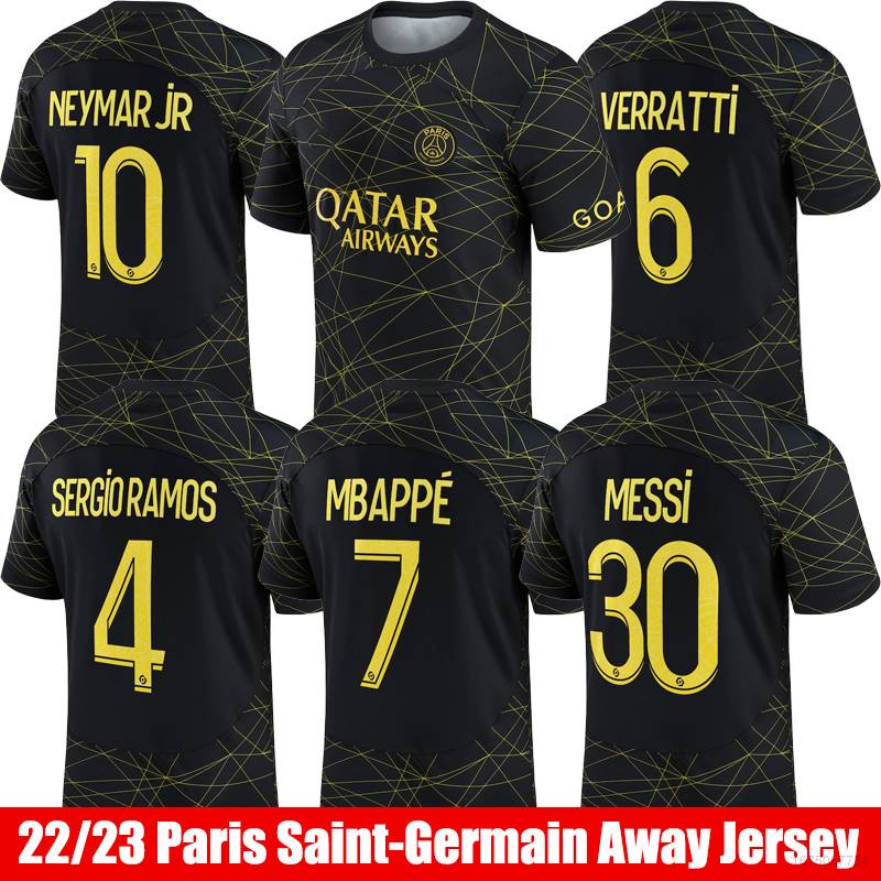 Áo Thun Bóng Đá Messi Mbappe Ramos Neymar Verratti YS2 2022-2023 Paris Saint-Germain PSG SY2