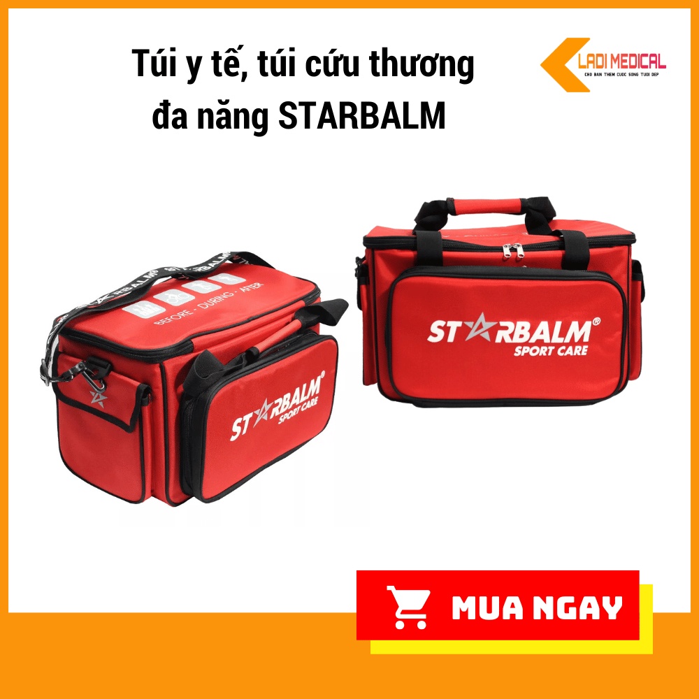 Túi y tế, túi cứu thương STARBALM chuyên nghiệp, linh động nhiều ngăn tiện lợi