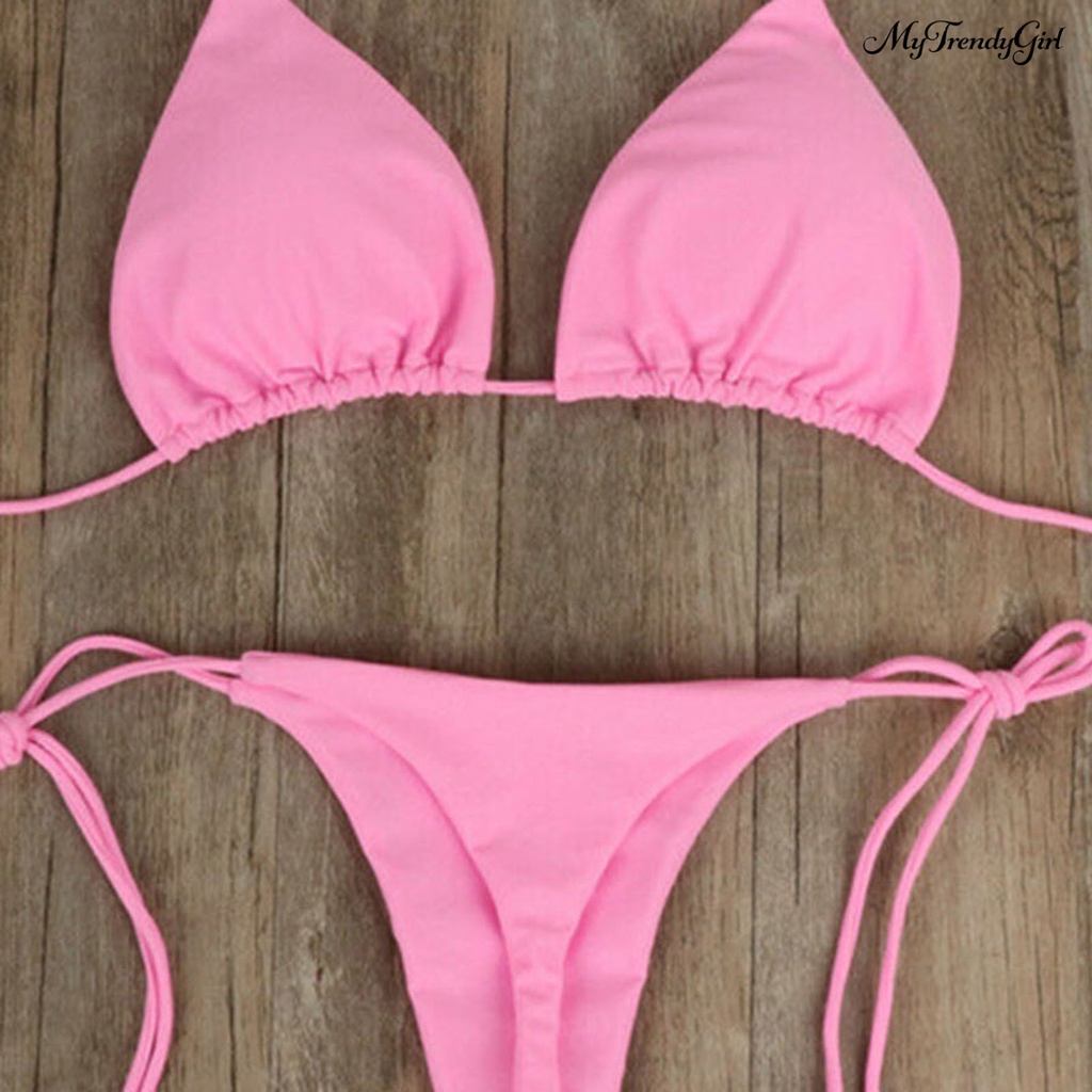 Bộ Bikini 2 Mảnh Màu Sắc Thời Trang Quyến Rũ Cho Nữ