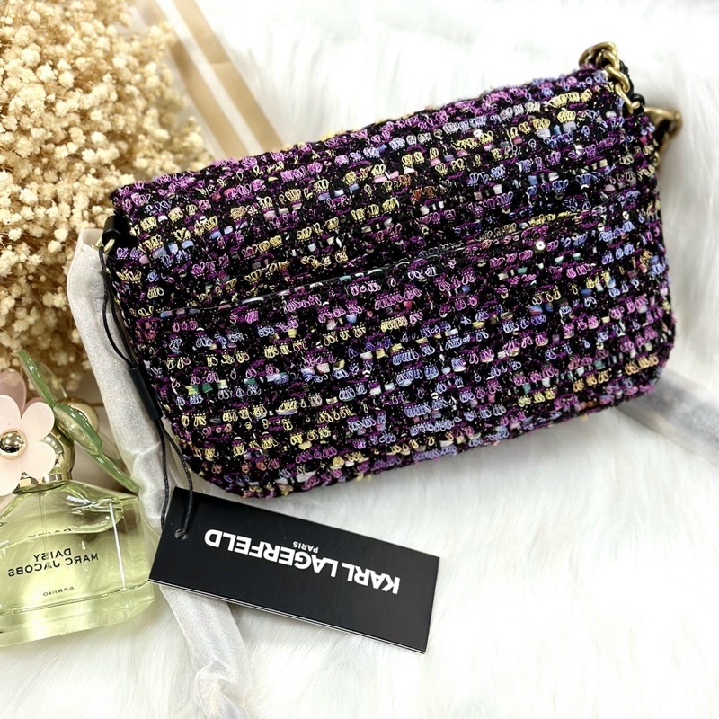 📛RẺ VÔ ĐỊCH📛TÚI KARL LA NỮ KIM TUYẾN SIÊU ĐẸP