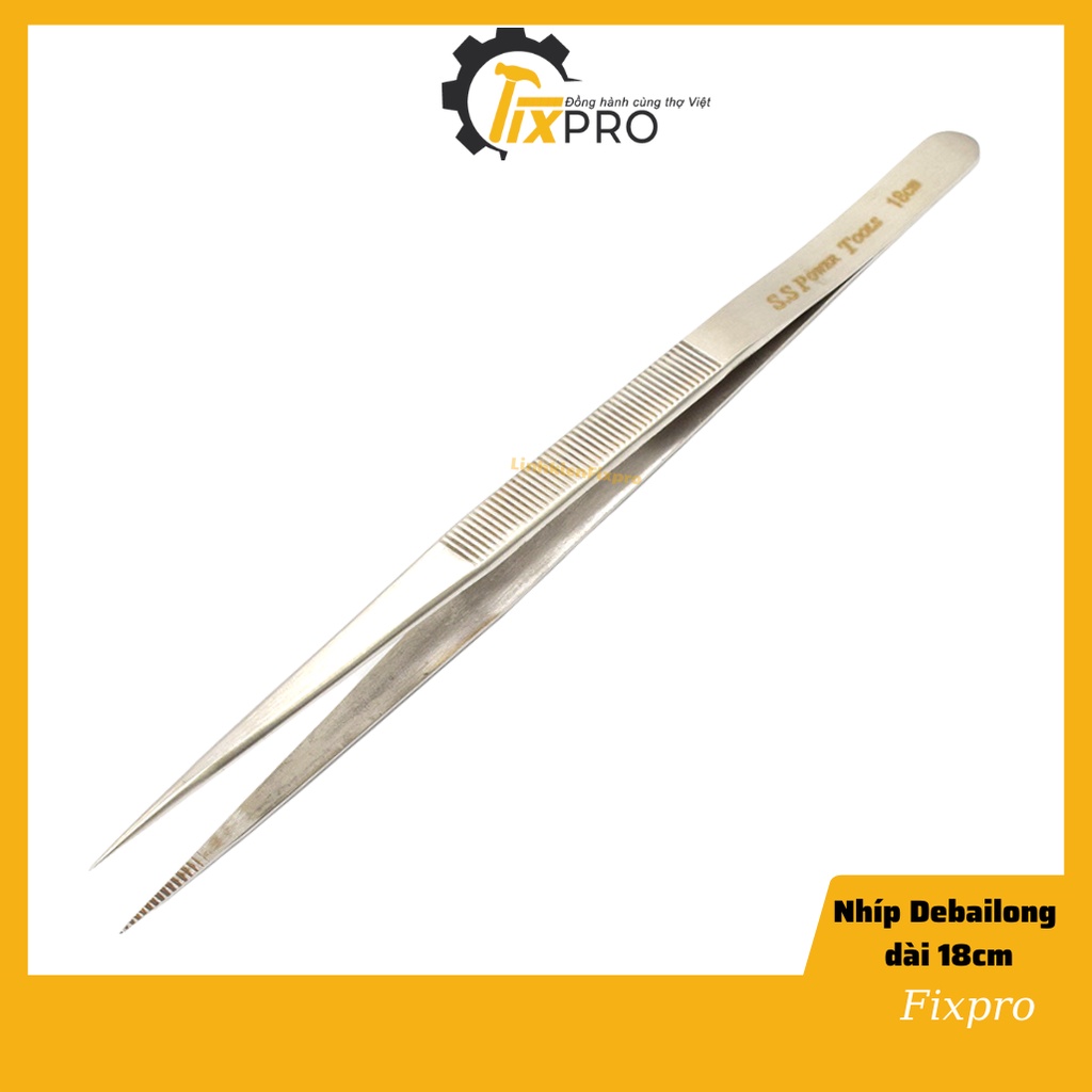 Nhíp gắp linh kiện nhọn cao cấp Debailong thép không gỉ siêu dài 18cm