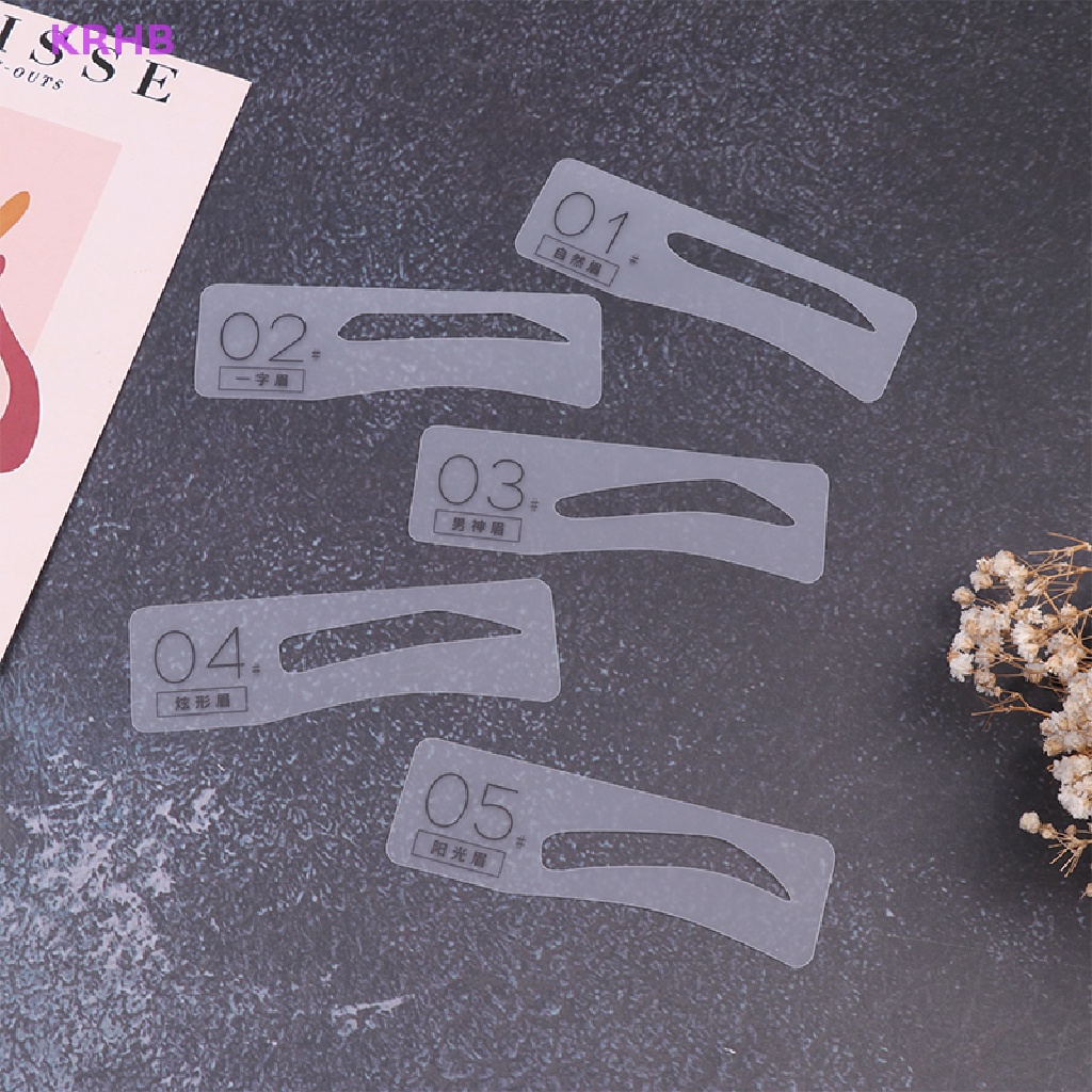 Set 5 Khuôn Hỗ Trợ Kẻ Lông Mày Tiện Dụng Cho Nam Giới