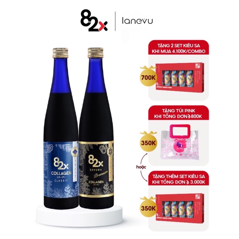 82X Khơi Nguồn Vẻ Đẹp “DA CĂNG BÓNG” với Combo 2 Chai 82X Dạng Nước, 500ml/Chai Đến Từ Nhật