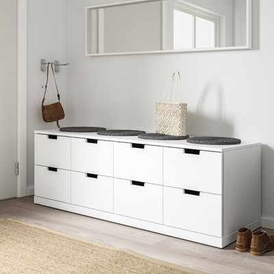 BANALDO, Tủ đựng đồ lưu trữ 2 tầng 8 ngăn DRA_055, 160x47x53cm, tủ gỗ Scandi Home