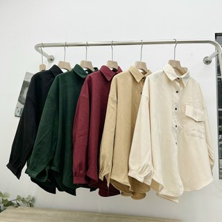 Áo sơ mi oversize 1 túi diện tết-oversize form chuẩn đẹp(màu đỏ ở ngoài đậm hơn ạ-cúc màu nâu)