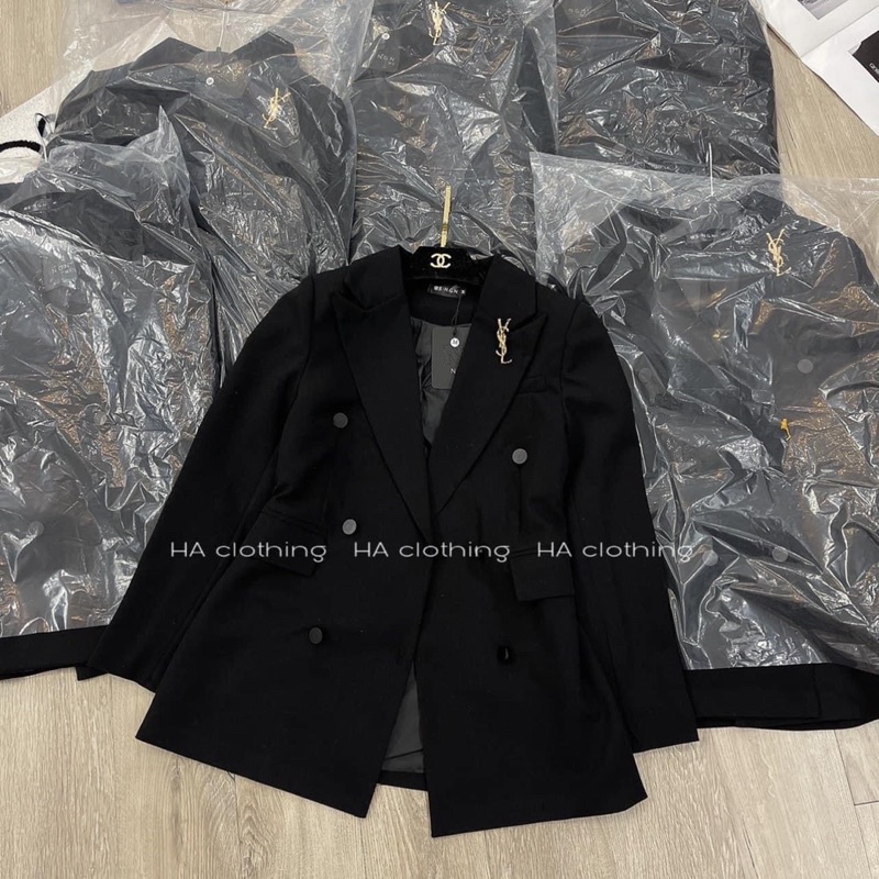 Áo Khoác Vest Kèm Tag Cài YLS Có Đệm Vai, Áo Khoác Blazer Cài Tag YLS | BigBuy360 - bigbuy360.vn