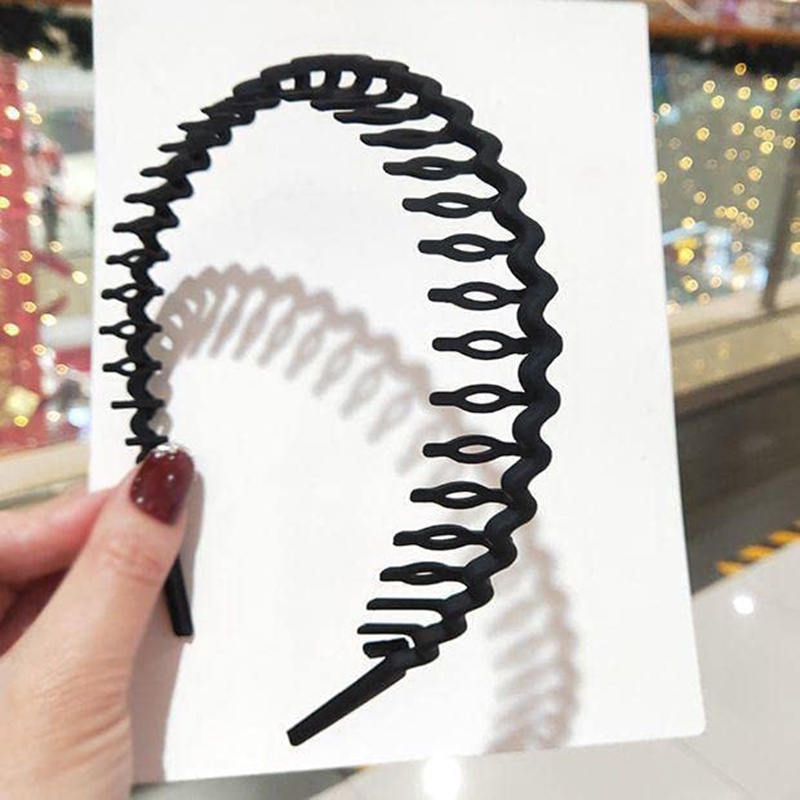 Băng Đô Cài Tóc Gợn Sóng Kèm Răng Lược Rửa Mặt JP5