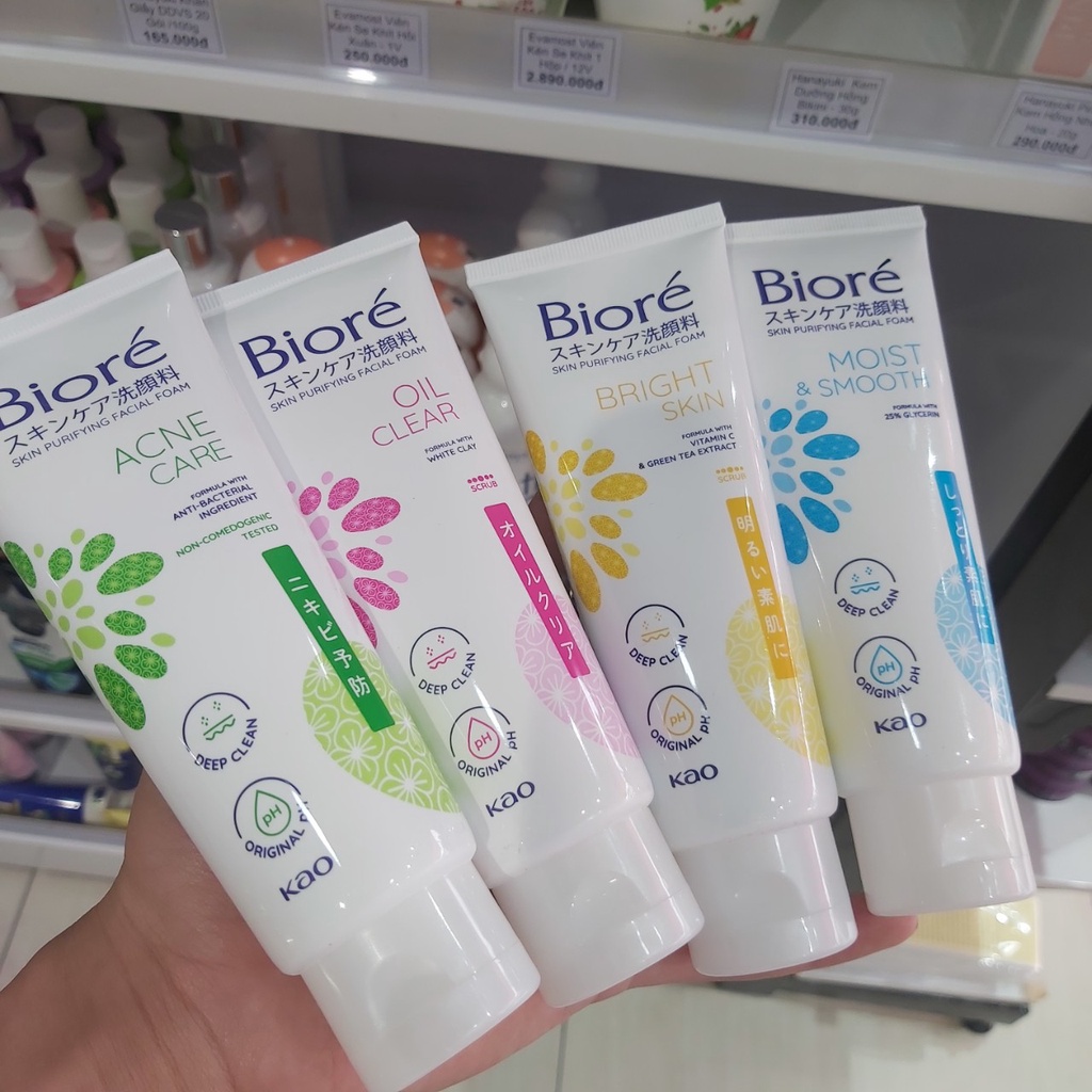 Sữa rửa mặt Biore Sạch nhờn & Lỗ chân lông nhỏ mịn 100g