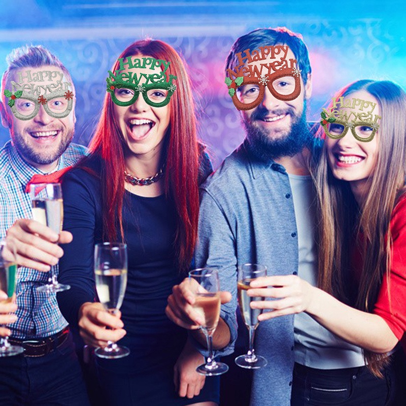 Kẹp Tóc Hình Mắt Kính Mừng Năm Mới 2022 Vui Nhộn Cho Bé