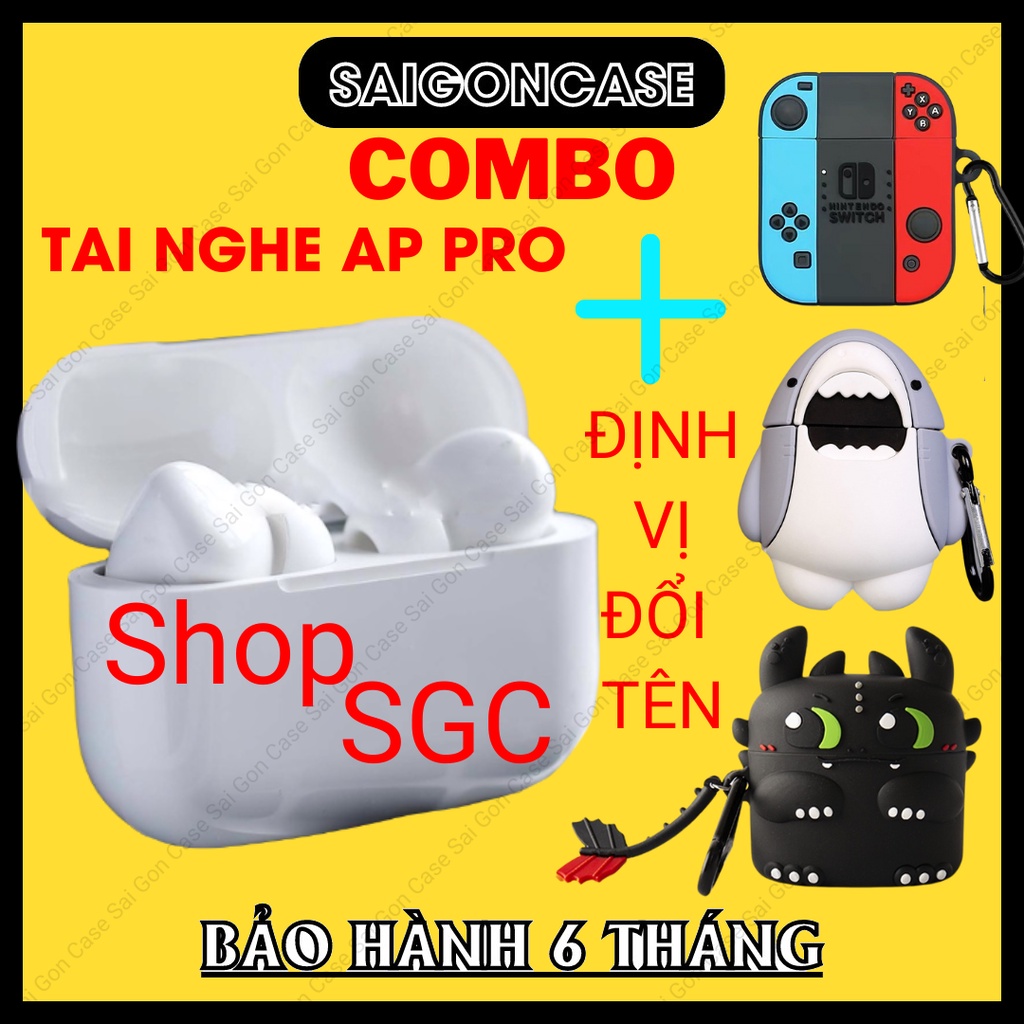 Tai Nghe Bluetooth Không Dây PRO - Điều Chỉnh Âm Lượng Trên Tai Nghe, Đổi Tên - Định Vị - Dùng cho Cả IOS và Android