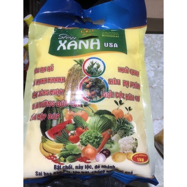 Siêu xanh gói 1 kg - xanh lá, ra rễ, cây bóng mượt