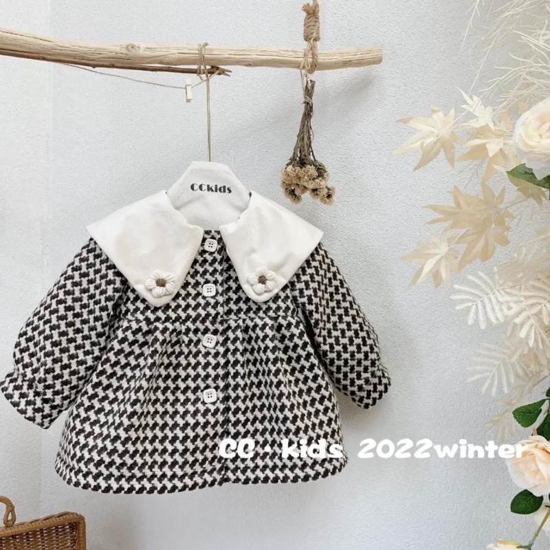 Áo Khoác Len Dày Mẫu Mới 2022 Qianniao Thời Trang Thu Đông Cho Bé Gái