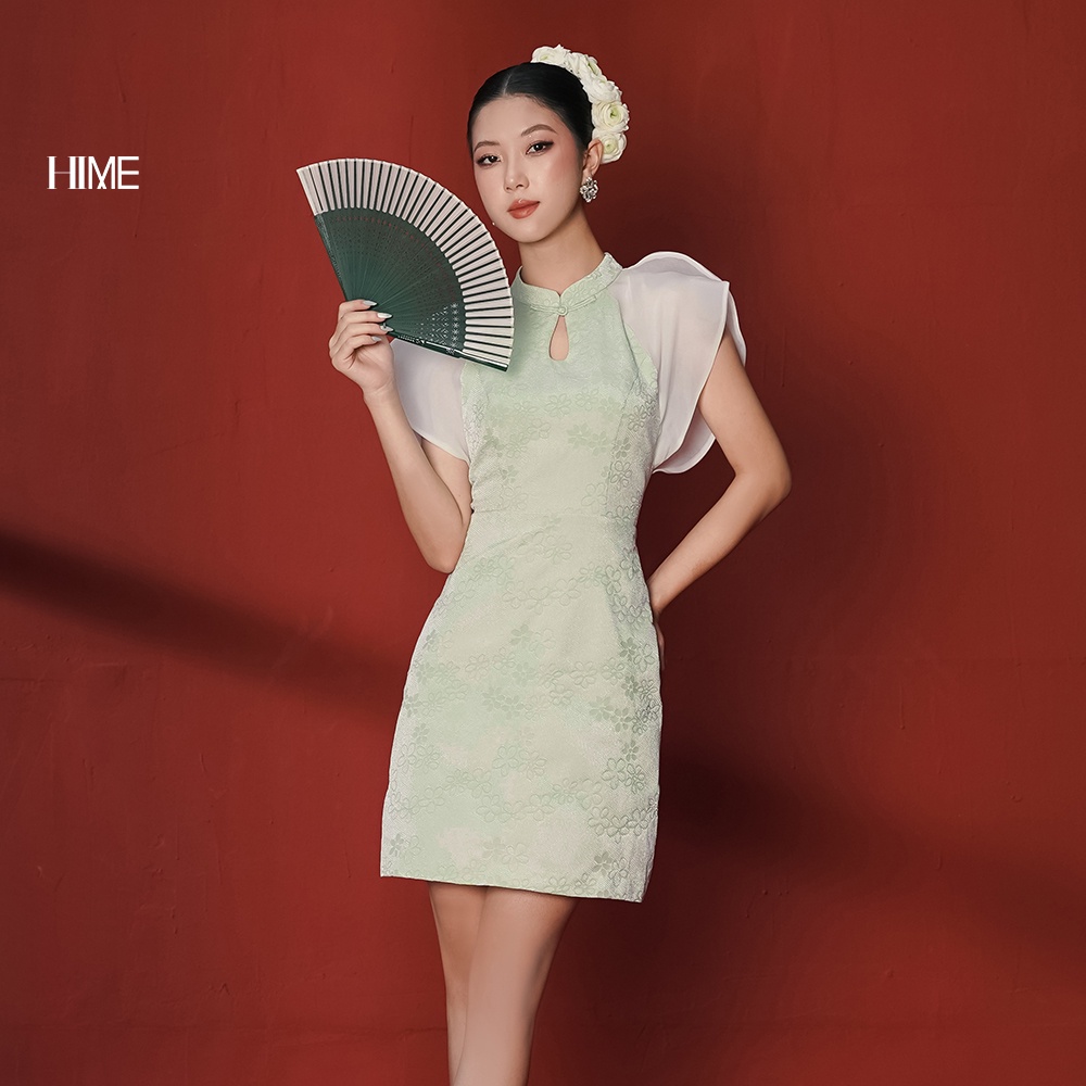 Váy thiết kế cổ tàu phối tay HIME H194