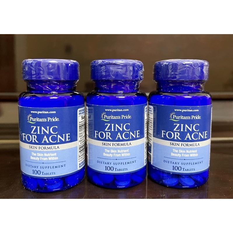Zinc for ance đẹp da, sạch trứng cá Puritan