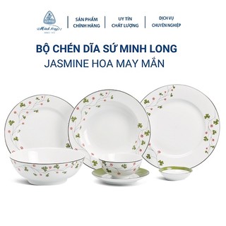 Bộ bàn ăn cao cấp Hoa May Mắn sứ Minh Long - bộ bàn ăn cao cấp sứ minh long