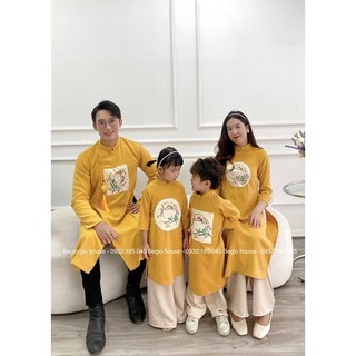áo dài gia đình đón tết