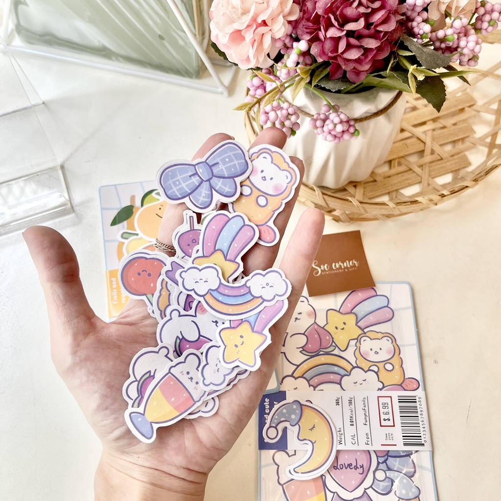 Túi Sticker PVC cute Deco 40 miếng