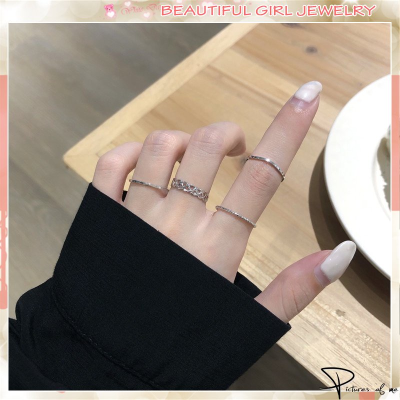 Bộ 4 nhẫn đeo khớp ngón tay thời trang sành điệu cho nữ