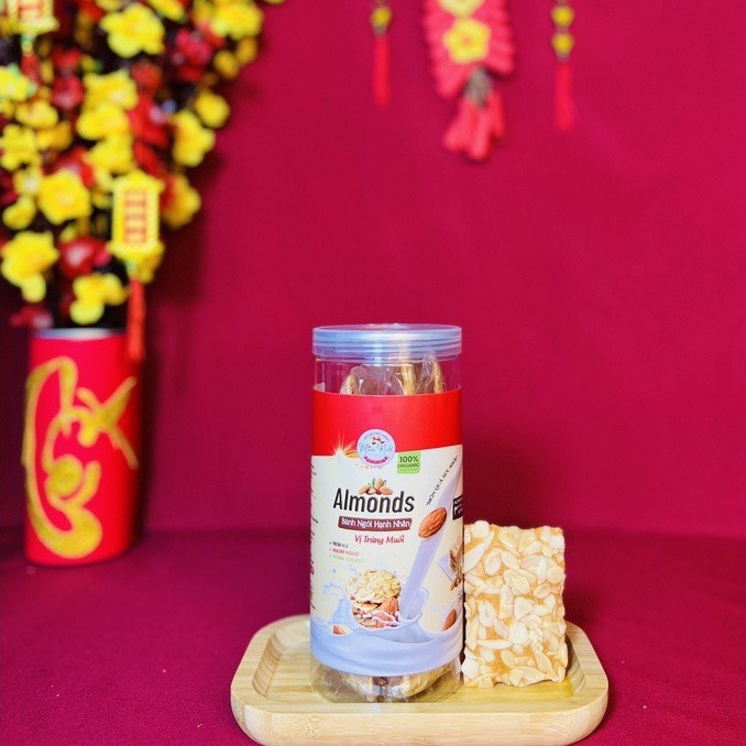 Bánh ngói hạnh nhân MIXU NUTS 250gr siêu hạt thượng hạng thơm ngon hỗ trợ ăn kiêng giảm cân khoa học hiệu quả A4