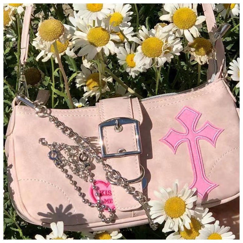 Mischa Túi Đeo Chéo Vai Bằng Da PU Màu Hồng Ngọt Ngào Và Mát Mẻ Thời Trang Cho Nữ