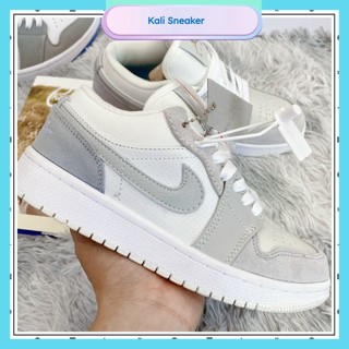Giày jordan cổ thấp nam nữ, giày nike_jordan paris jd xám trắng hàng đẹp full box