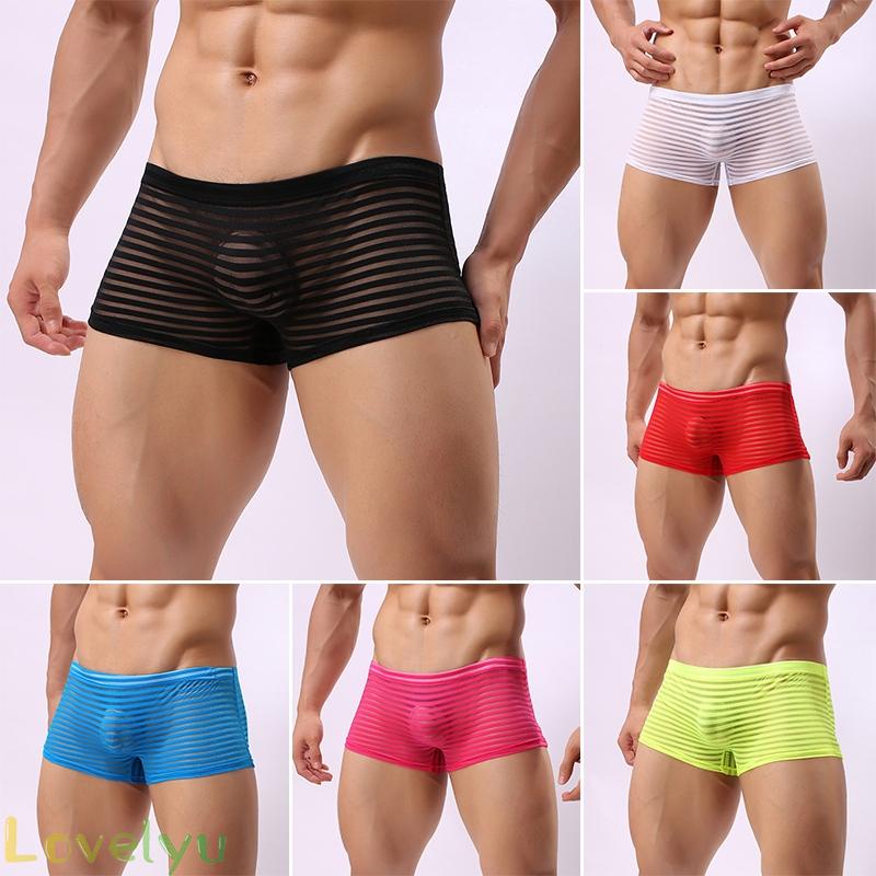 ⭐ Fast delivery ⭐Underpants Knickers Stripe Trunk Bikinis Boxer Briefs Bulge Transparent