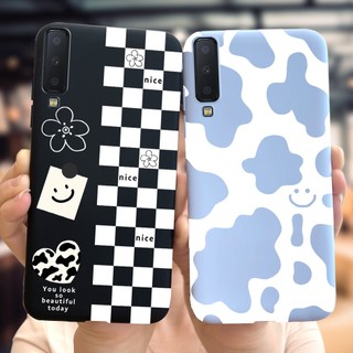 Ốp Điện Thoại Silicone Mềm Chống Sốc In Hình Bò Sữa Cho Samsung Galaxy A7 A9 2018 SM-A750F SM-A920F