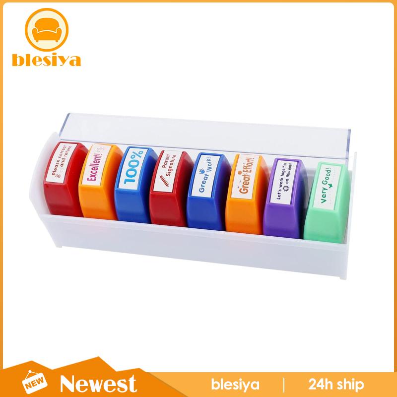 Bộ 8 Con Dấu In Nhiều Màu Sắc Dùng Làm Phần Thưởng Cho Giáo Viên