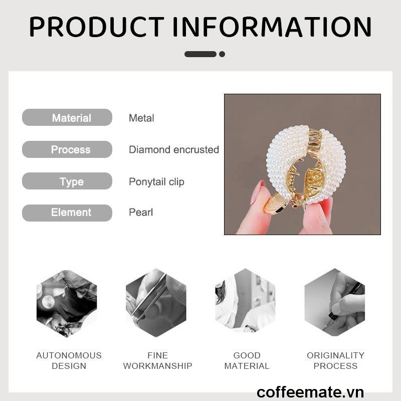 (MớI) Kẹp Tóc Đính Đá Cố Định Tóc Đuôi Ngựa Kim LoạI Thời Trang Dành Cho Nữ