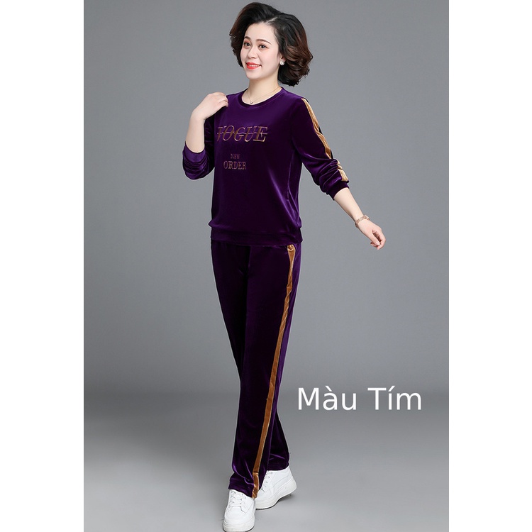 Bộ đồ mặc nhà nữ , chất nhung tuyết cao cấp dày dặn đẹp (B38)
