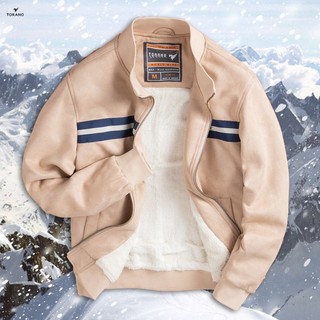 Áo khoác nam da lộn bomber lót lông torano ấm áp dwcl004