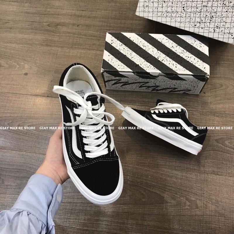 Giày_Vans Vault Old Skool Bản Cao Cấp, Giày Vans Đen Vạch Trắng Basic Full Size Nam Nữ Full Box Bill | BigBuy360 - bigbuy360.vn