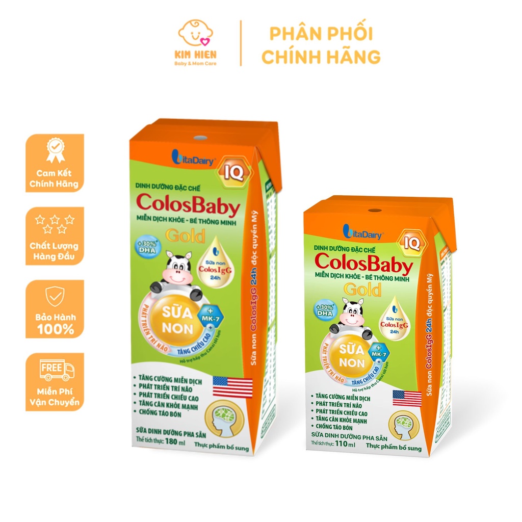 Sữa nước ColosBaby IQ Gold 110ml & 180ml