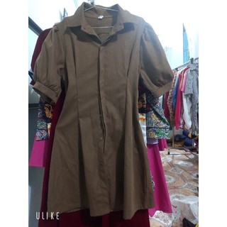 đầm sơ mi dáng xòe
