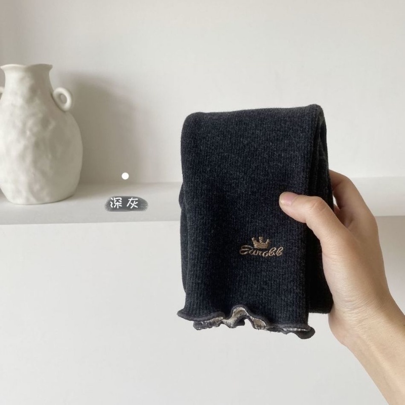 Quần Legging Nhung Cuộn Giữ Nhiệt Mùa Đông Mới Với / Không Có Thêu Nhung Cho Bé Gái