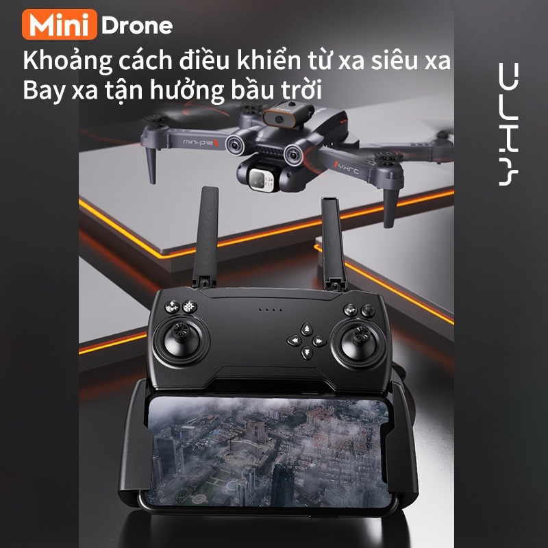 Flycam P12 Pro ✅Update 2023✅, Drone mini, Fly cam có camera 4k - động cơ không chổi than - hàng chính hãng